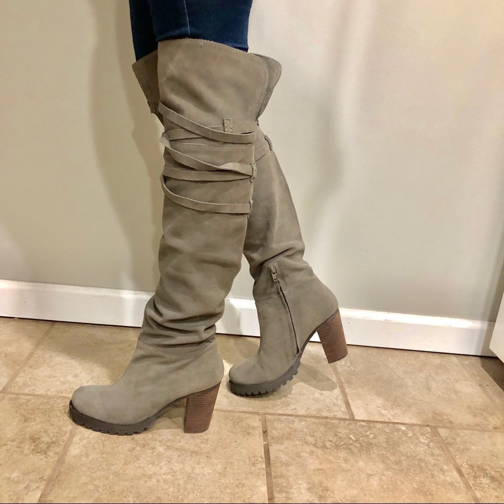“Apepazza” Gray Over the Knee boot, size 8